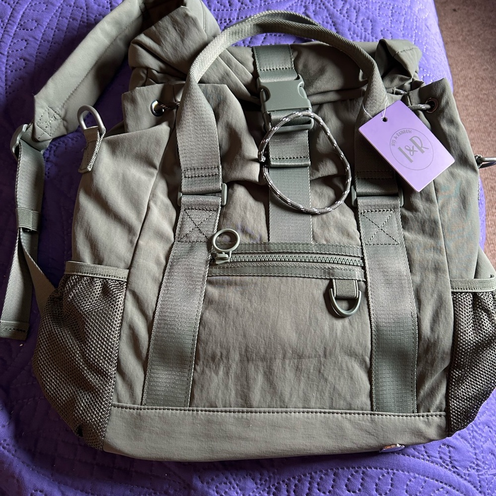Iris and Rainbow I got you  Olive Women's Backpack